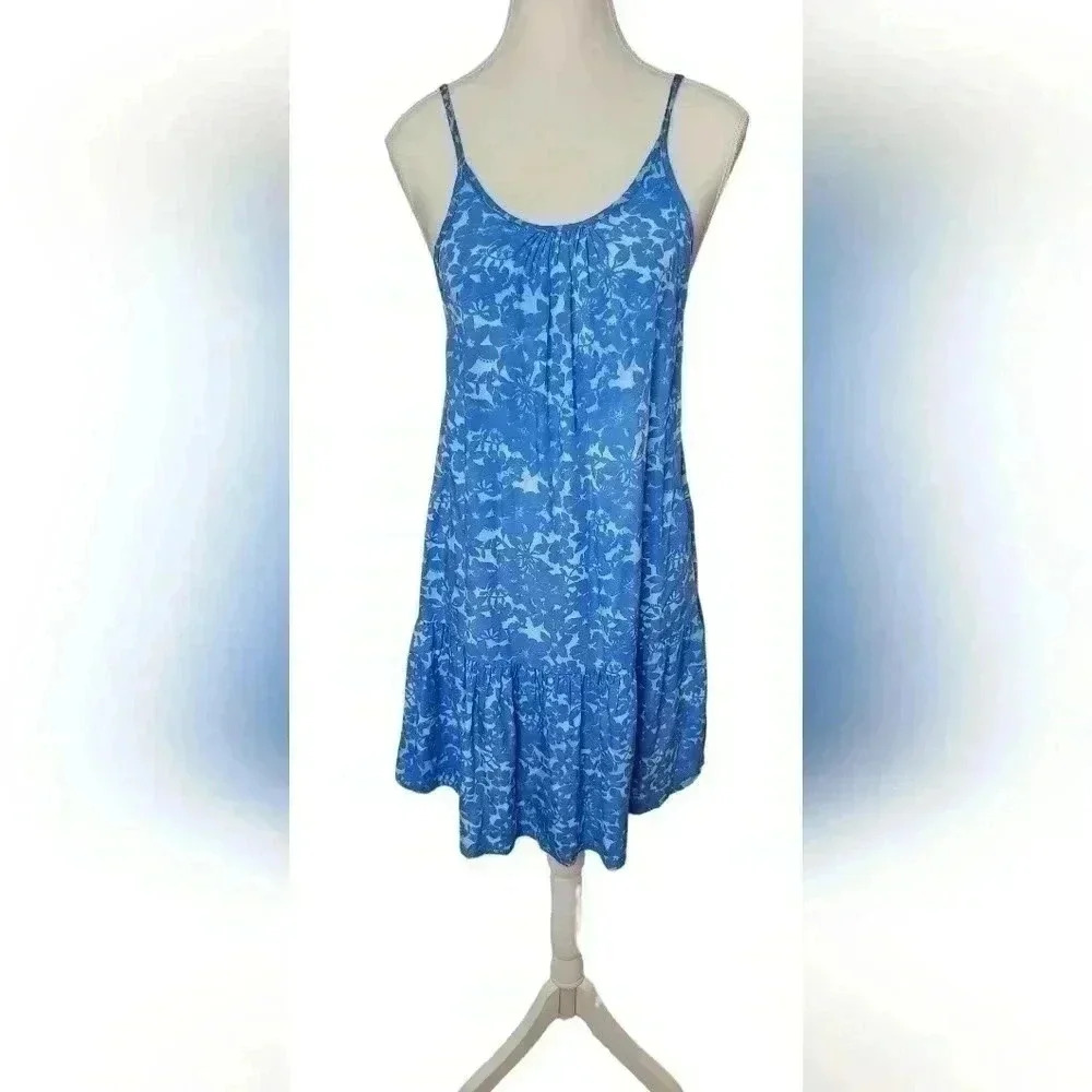 Blueginger Women's Blue  Foral Summer Dress 👗 💙 Size Medium